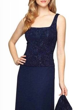 Alex Evenings - 125053 Sleeveless Square Neck Formal Dress - 14 NWT MSRP $229